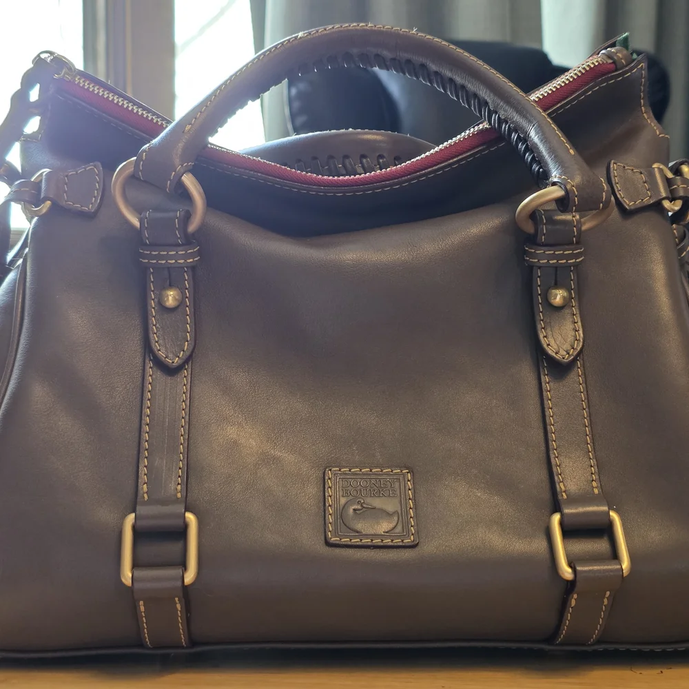 Dooney and Bourke Large Florentine Satchel - Elephant - Picture 3 of 12